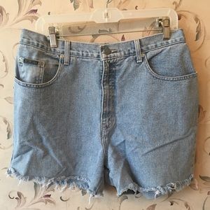 High waisted jean shorts